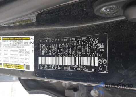 2007 Toyota Matrix Xr from USA, damaged, VIN 2T1KR32E77C672954